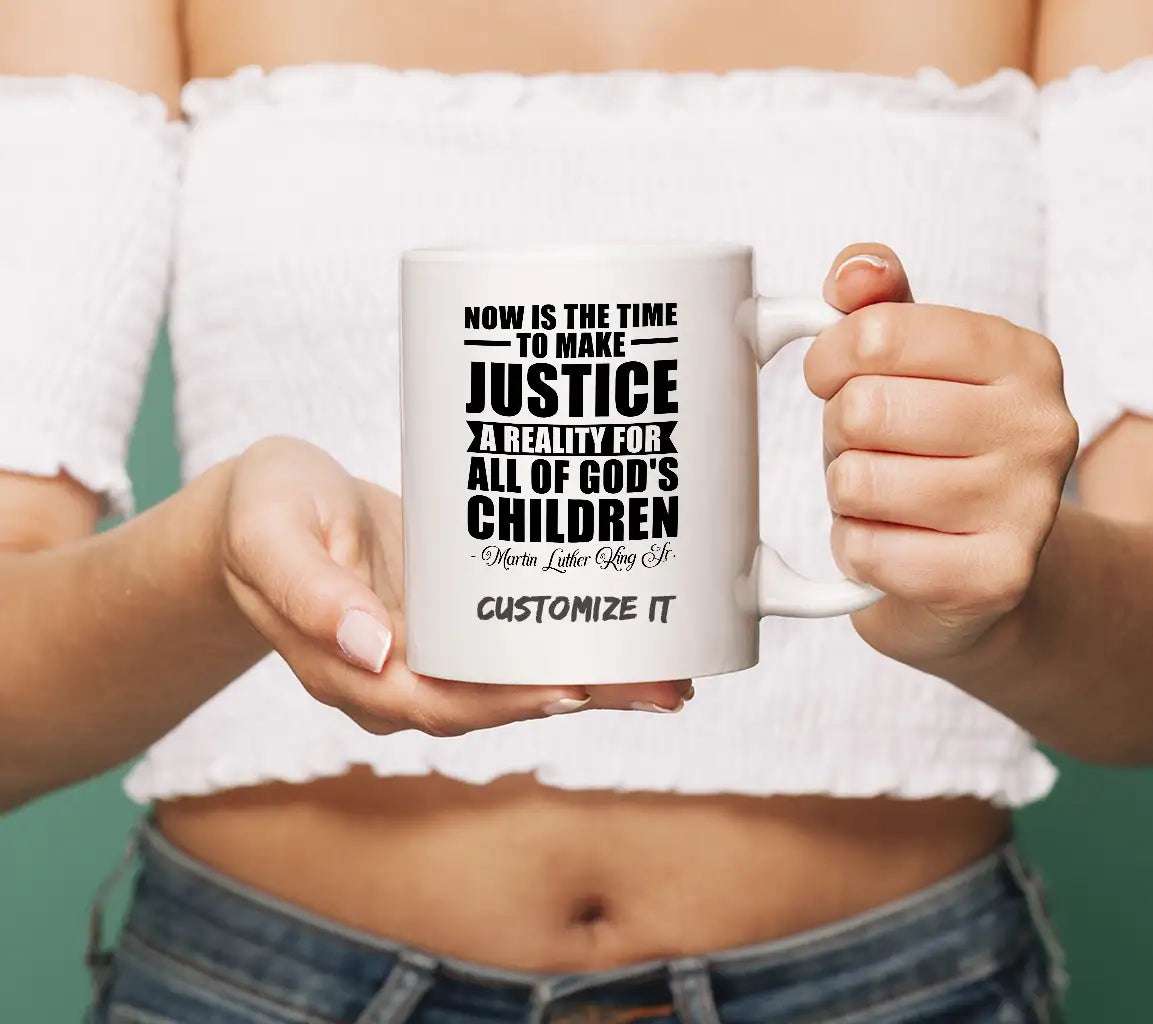 MLK Day SVG - Now Is The Time Justice for All Gods Children SVG