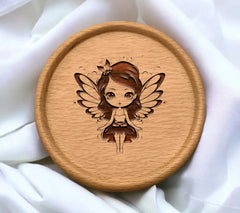  Fairy with Butterfly Wings SVG - Magical Moonlit Muse Icon SVG