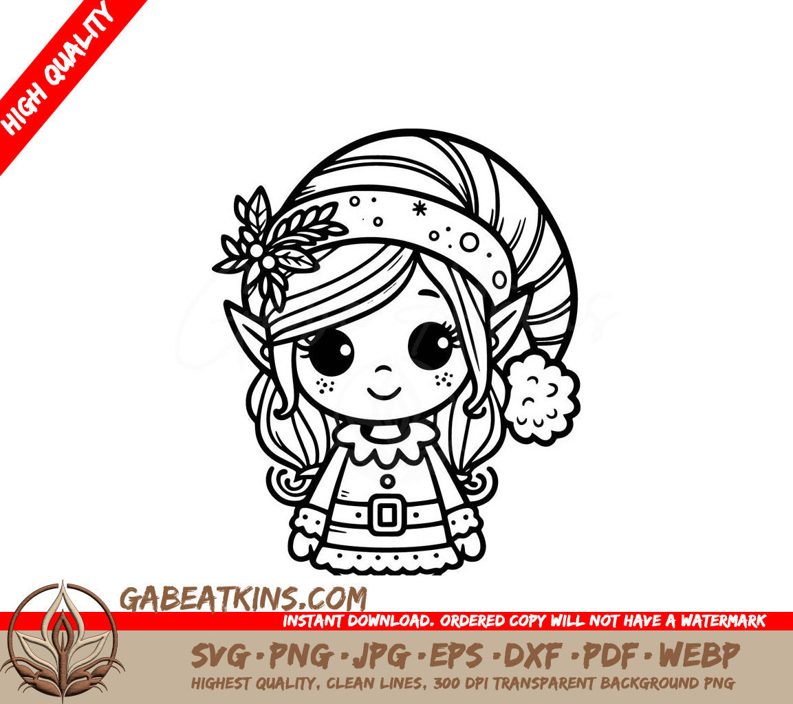  A Girl Dressed As An Elf SVG - Magical Elf Girl SVG