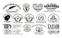 The Tortured Poets Department SVG Bundle V2 | 13 TTPD SVG Bundle Desig | SVG, PNG JPG, EPS, DXF, PDF File Formats Included Vol