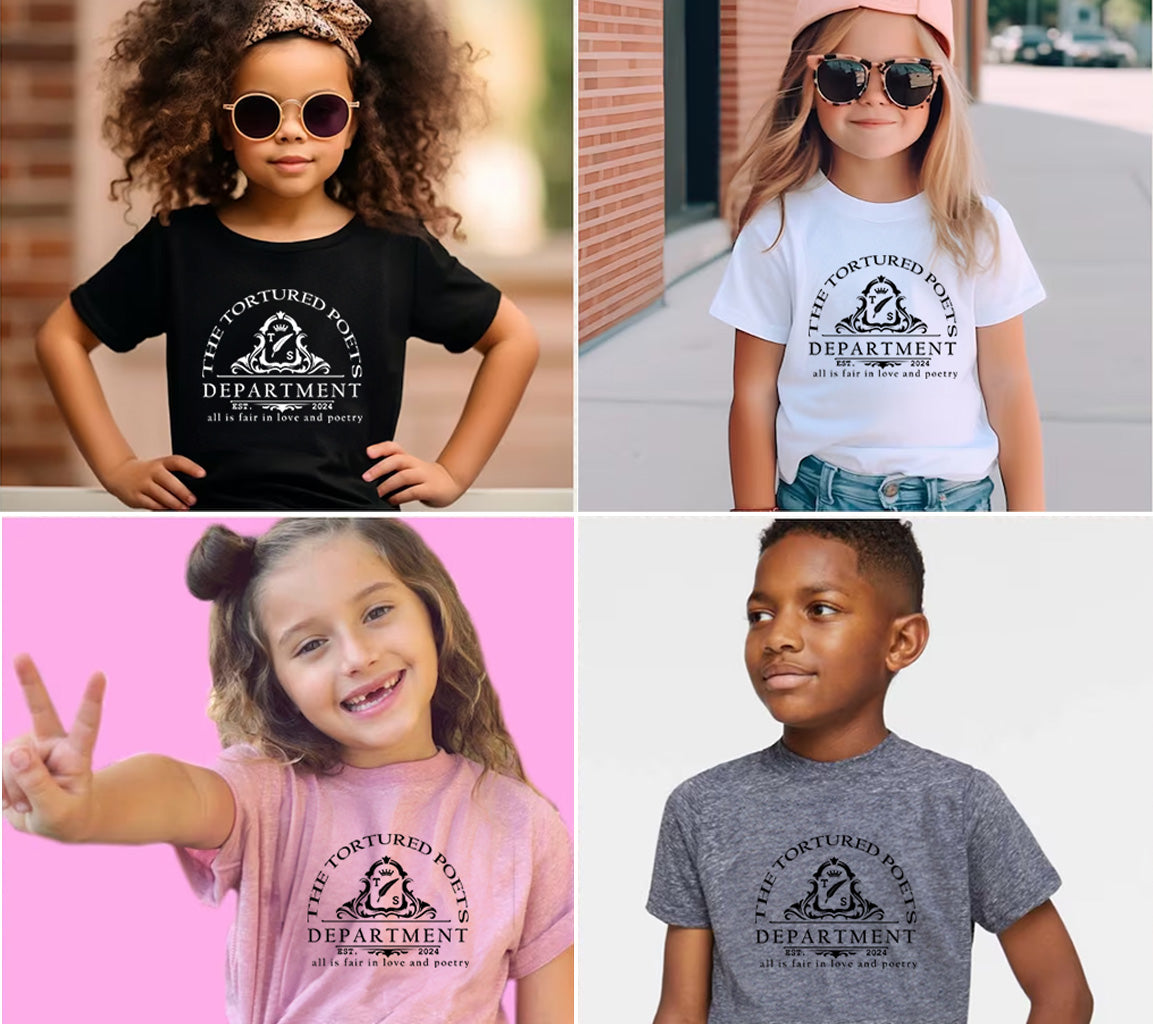 TTPD T-Shirt For Kids | TTPD New Album T-shirt for Kids | The Tortured | Tortured Poets Department