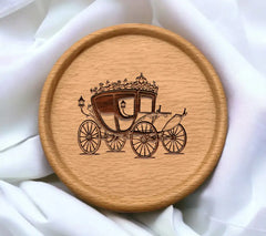  Horse Drawn Carriage SVG - Regal Wedding Transport with Crown SVG