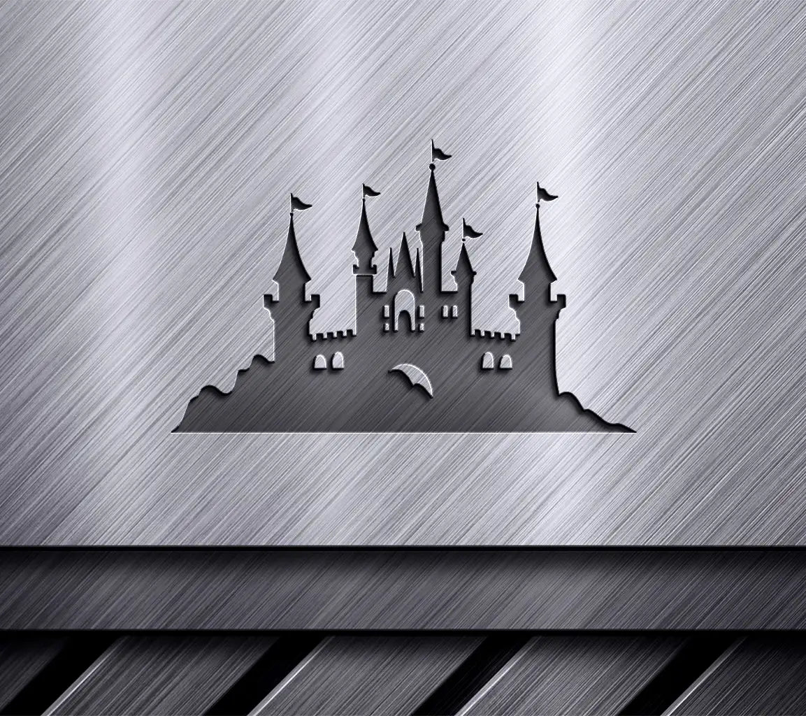  Castle Silhouette SVG with Flags - Majestic Illustration SVG