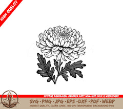 Majestic Chrysanthemum SVG - Digital Product (8 File Formats)