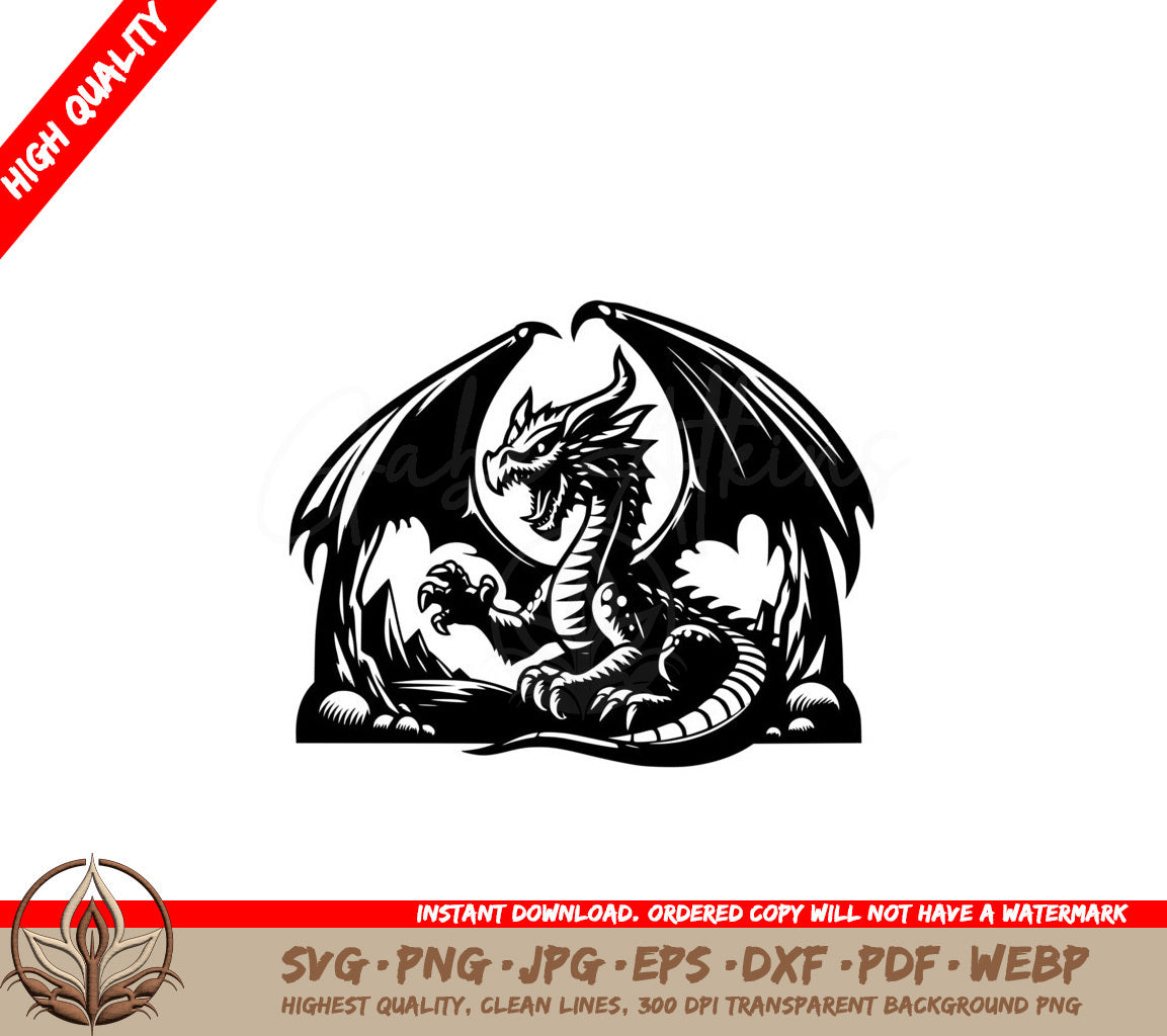 Majestic Dragon SVG - Digital file in multiple formats