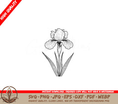 Majestic Iris Digital Product - SVG