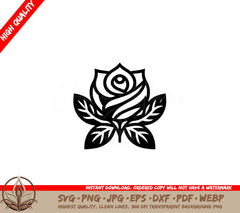 Majestic Rose Blossom SVG – Digital Product File Formats