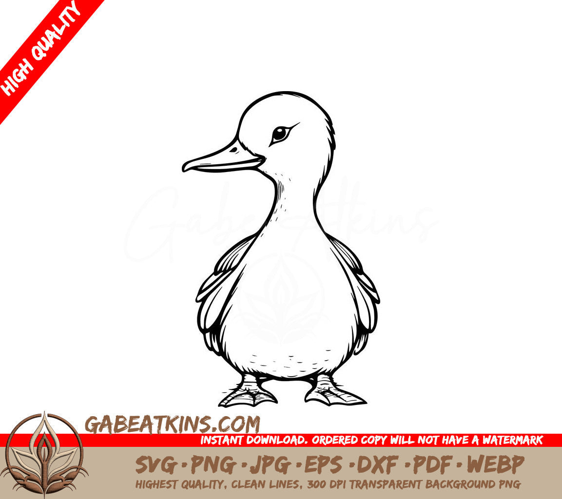  A Duck With A Long Beak SVG - Mallard Duck SVG