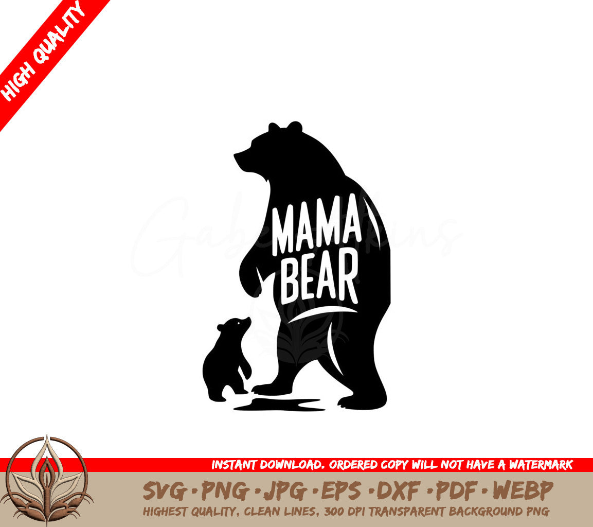 Mama Bear SVG - Digital Product with Multiple File Formats