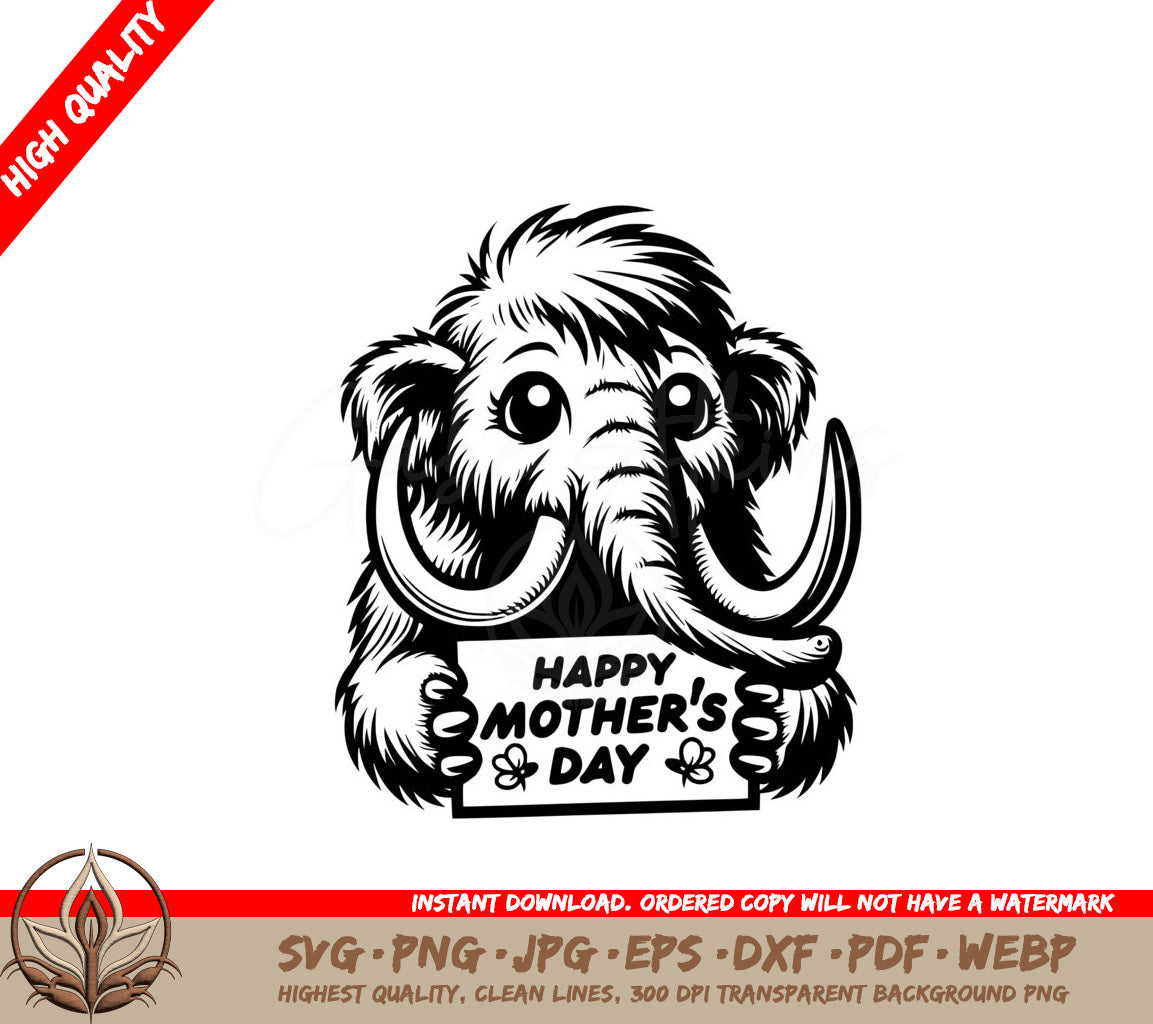 Mammoth Mother's Day Sign SVG