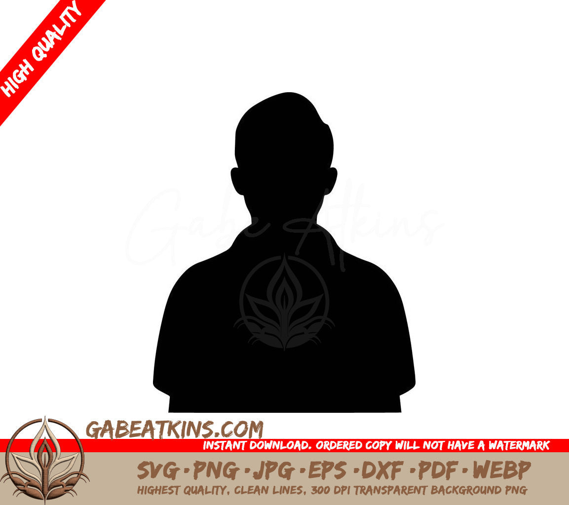 A Silhouette Of A Mans Head And Shoulders Against A White Background SVG - Man Silhouette SVG