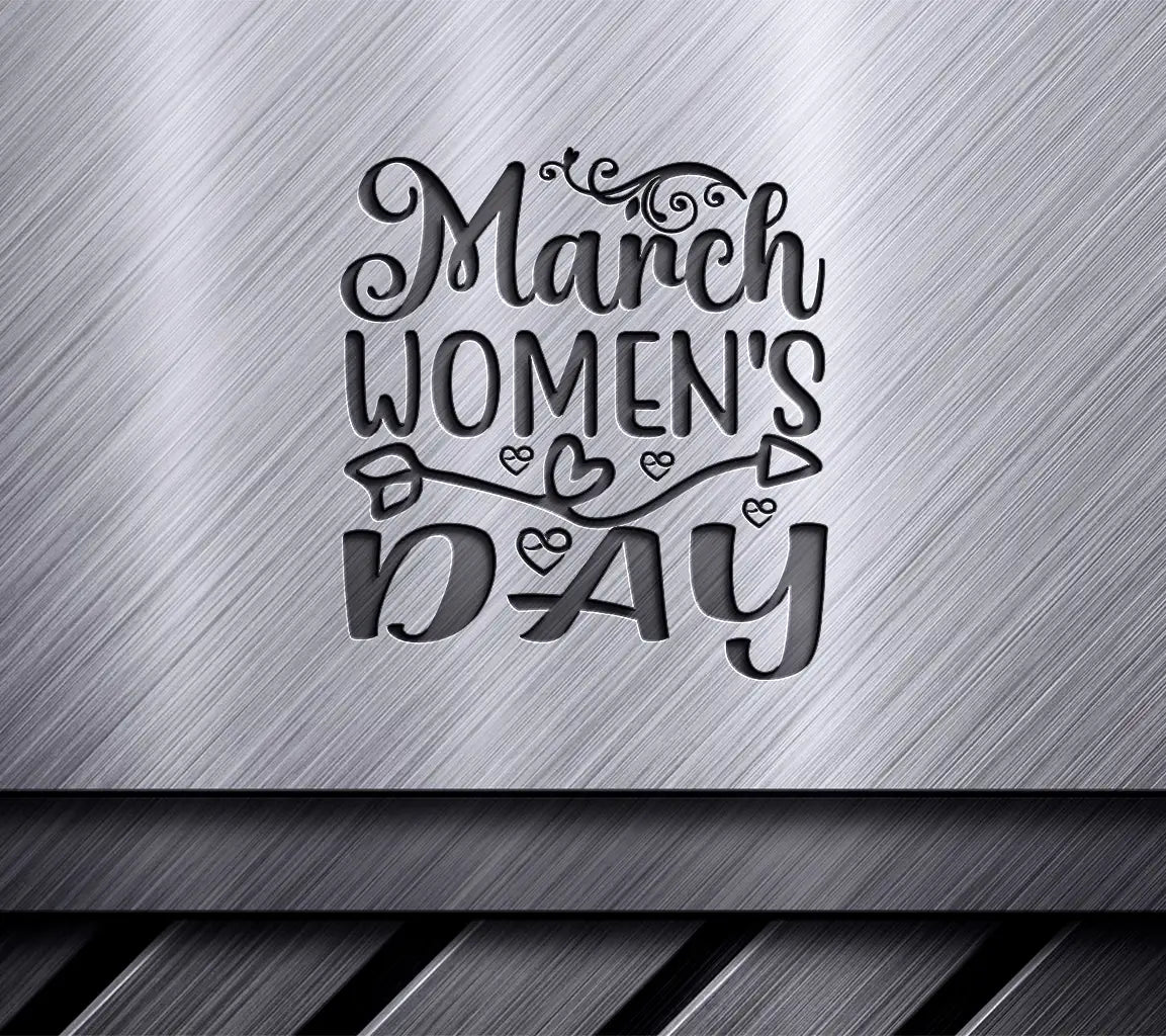  March Womens Day SVG Design - Printable Poster SVG