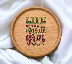 Mardi Gras Life of the Mardi Gras Green & Purple SVG Design SVG