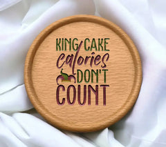 Mardi Gras King Cake SVG - Calories Dont Count with a Jester Hat SVG