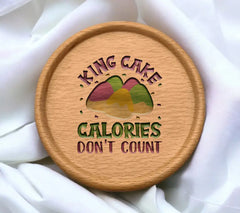 Mardi Gras King Cake Calories Dont Count SVG Design SVG