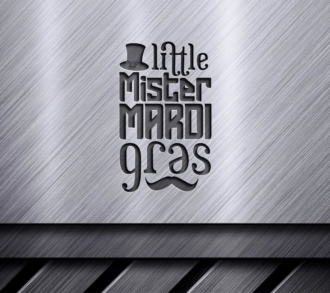 Mardi Gras Little Mister SVG with Top Hat & Mustache SVG