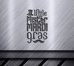 Mardi Gras Little Mister SVG with Top Hat & Mustache SVG