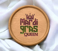 Mardi Gras Queen SVG with Purple Crown - Digital Download SVG