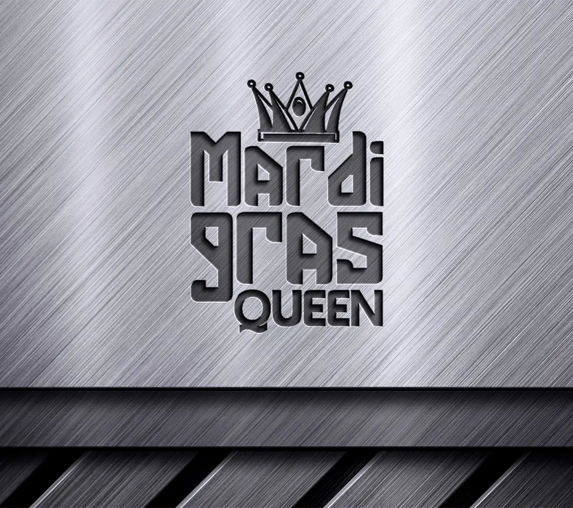 Mardi Gras Queen SVG with Purple Crown - Digital Download SVG