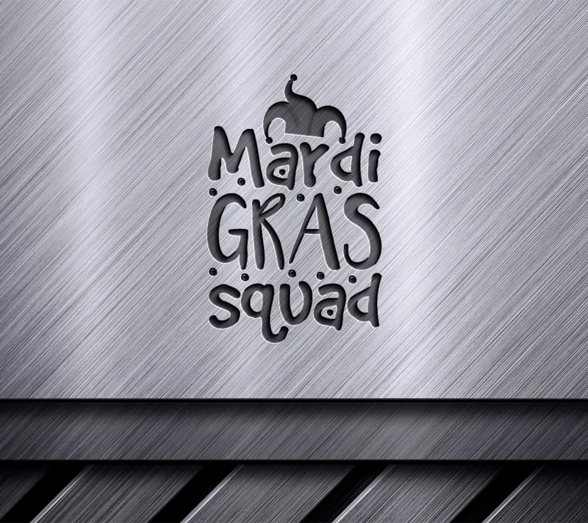 Mardi Gras Squad SVG - Purple & Green Jester Hat Design SVG