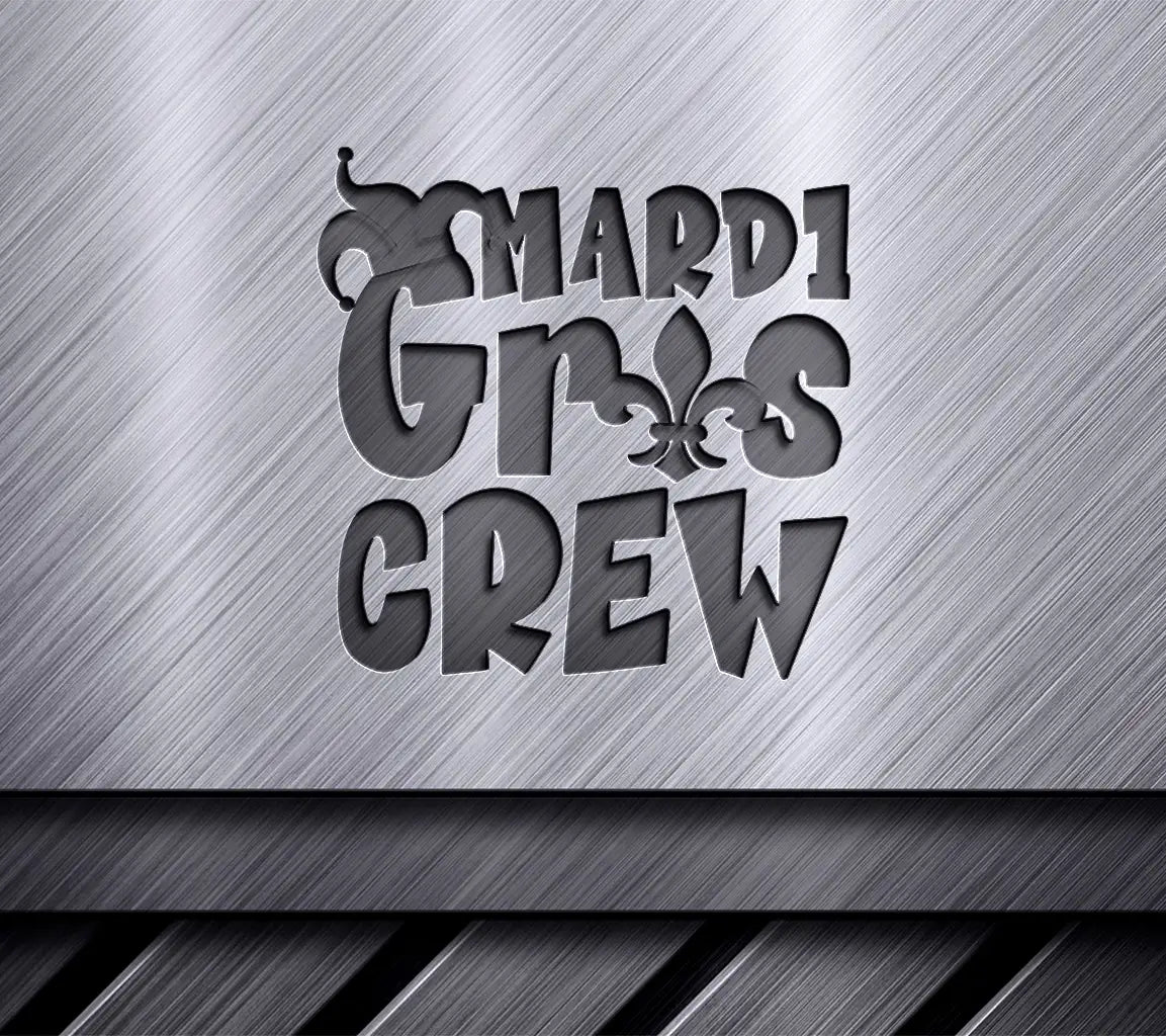 Mardi Gras Crew SVG - Green & Purple Design Design SVG