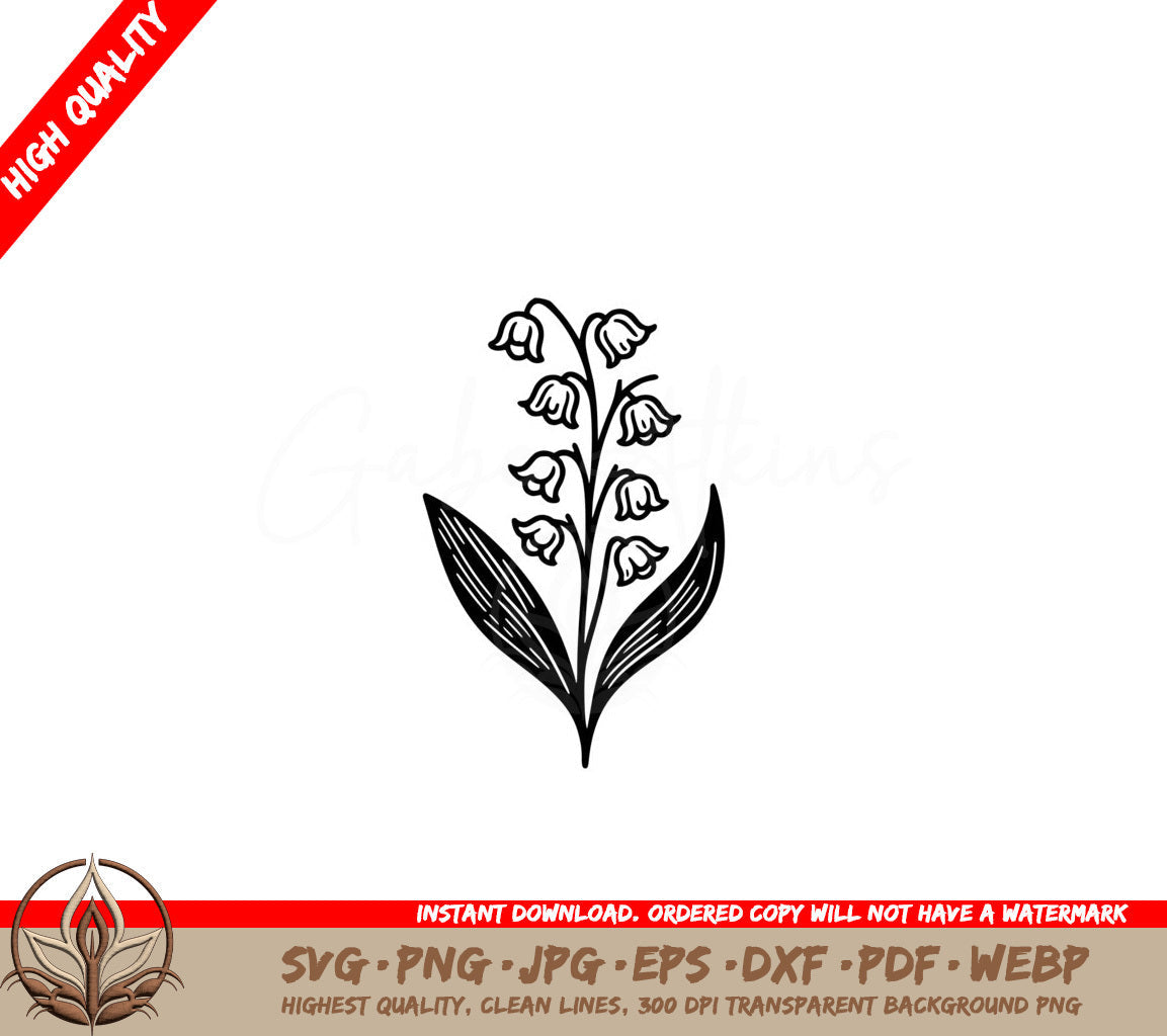 May Lily of the Valley SVG - Digital Product in Various File Formats