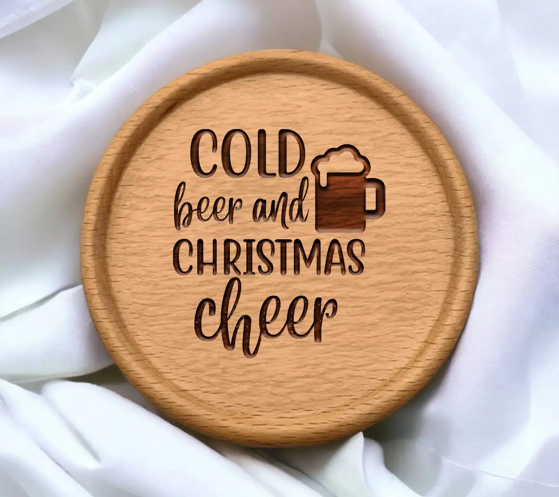 Christmas Cheer & Cold Beer SVG Bundle - 3 Festive Designs SVG