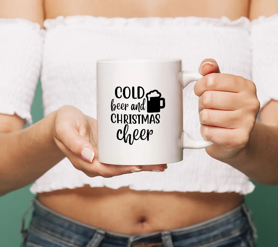 Christmas Cheer & Cold Beer SVG Bundle - 3 Festive Designs SVG