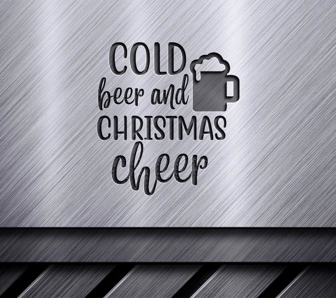 Christmas Cheer & Cold Beer SVG Bundle - 3 Festive Designs SVG