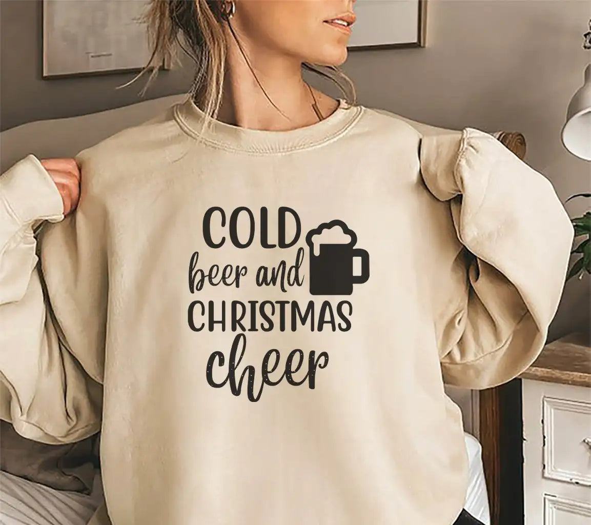 Christmas Cheer & Cold Beer SVG Bundle - 3 Festive Designs SVG