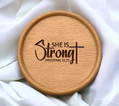 She Is Strong Christian Cross SVG Design SVG