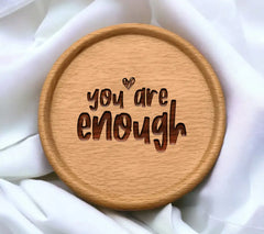 You Are Enough Heart SVG - Inspirational Quote Design SVG