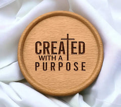 Created With A Purpose Christian Cross Design SVG -  SVG