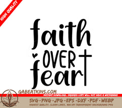 Faith Over Fear Cross SVG Bundle - Christian Design SVG