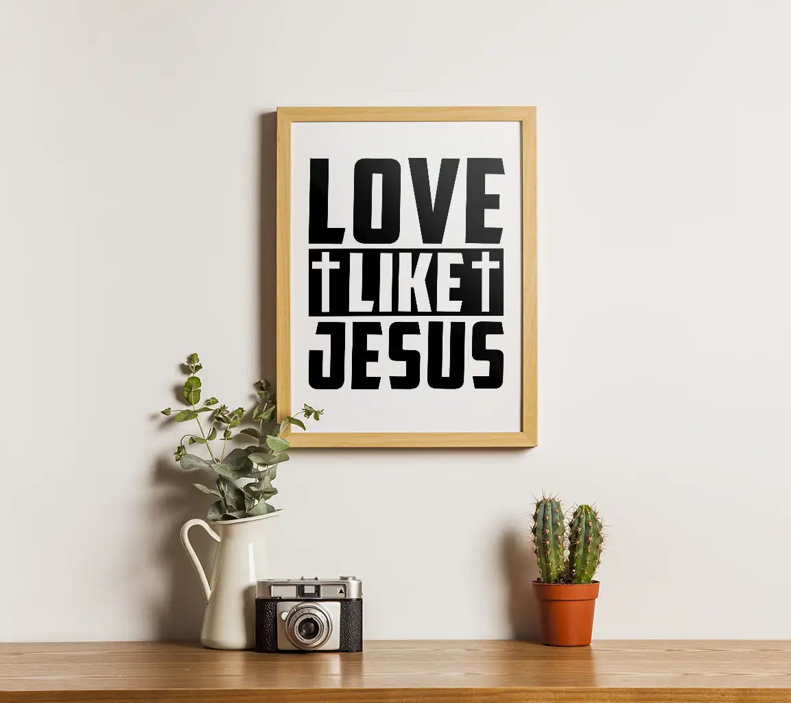 Love Like Jesus SVG Design - Christian Cross Design SVG