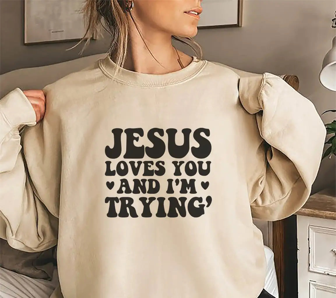 Jesus Loves You And Im Trying - Funny Christian SVG Bundle SVG