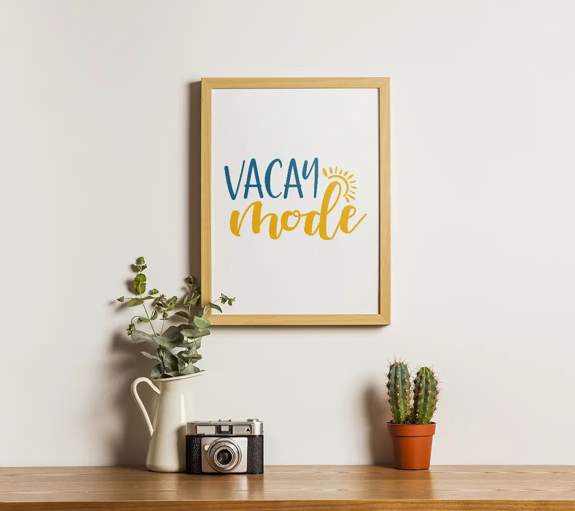 Vacay Mode SVG Bundle Blue & Yellow Design Design SVG