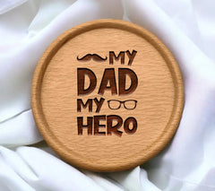 My Dad My Hero SVG Bundle Mustache & Glasses Design SVG