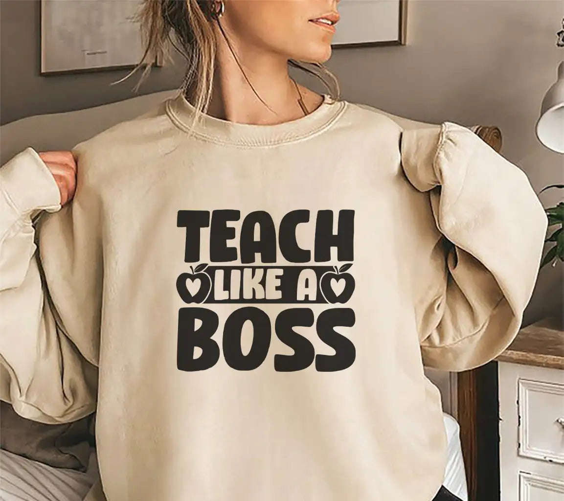 Teach Like A Boss SVG Cut File -  Sign Design SVG