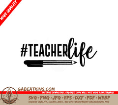 Teacher Life Design SVG Bundle  Pencil & Pen Design SVG