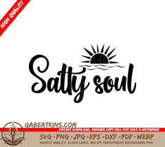 Salty Soul Sunset Design SVG -  Design SVG