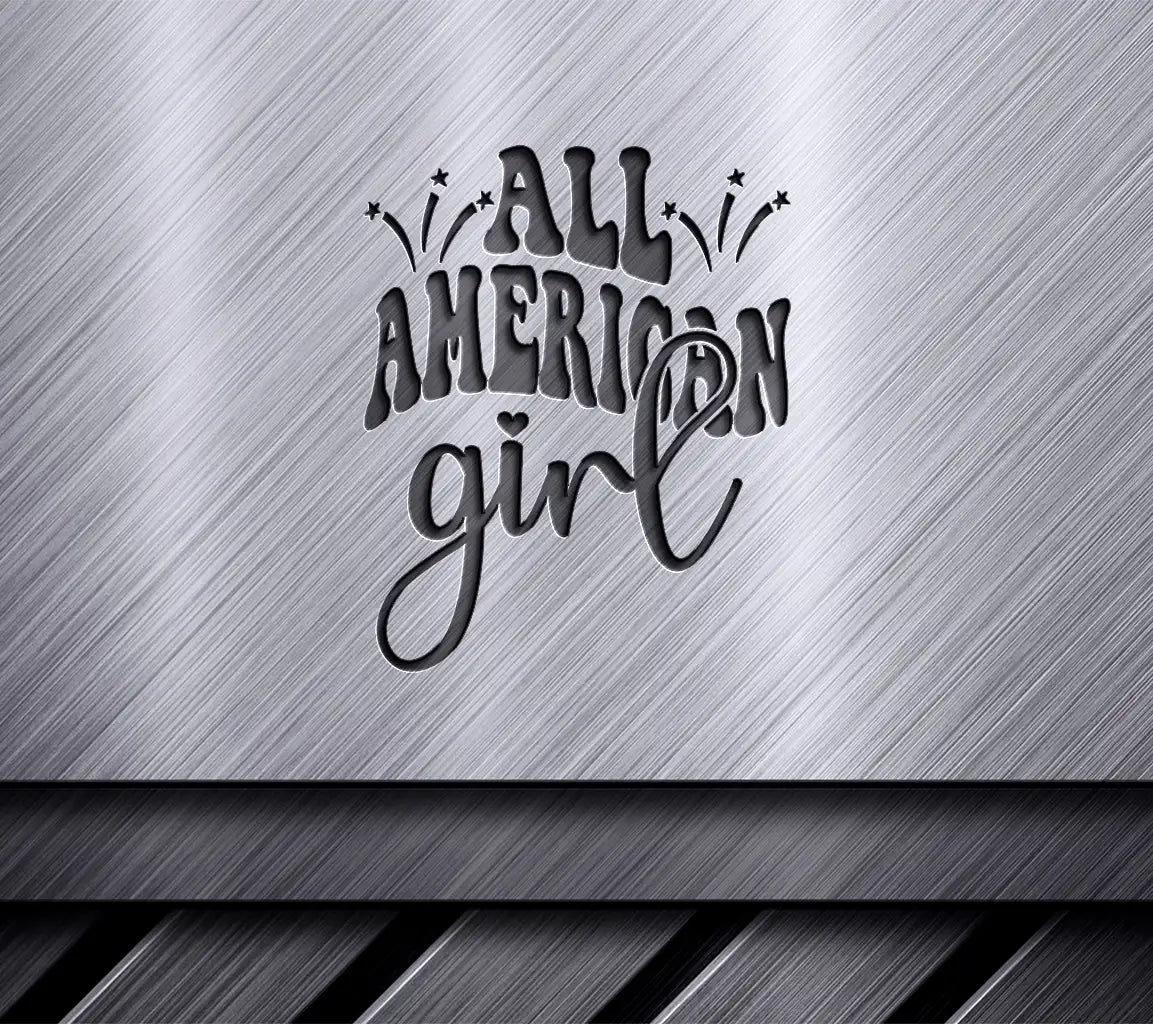 All American Girl Red, White & Blue SVG Design - Perfect for Memorial Day SVG