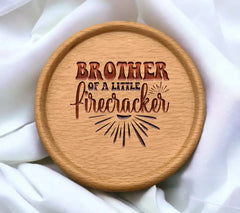 Brother of a Little Firecracker SVG - Red, White & Blue Memorial Day Design SVG