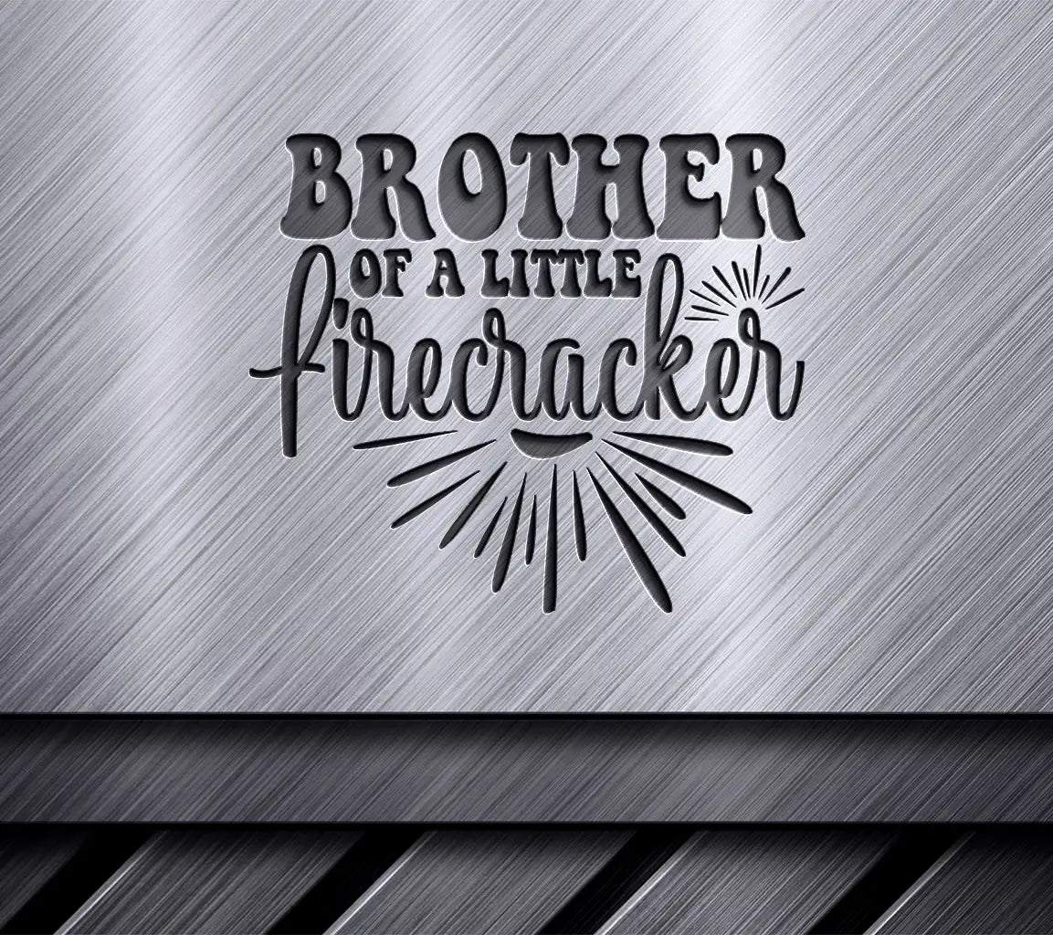 Brother of a Little Firecracker SVG - Red, White & Blue Memorial Day Design SVG