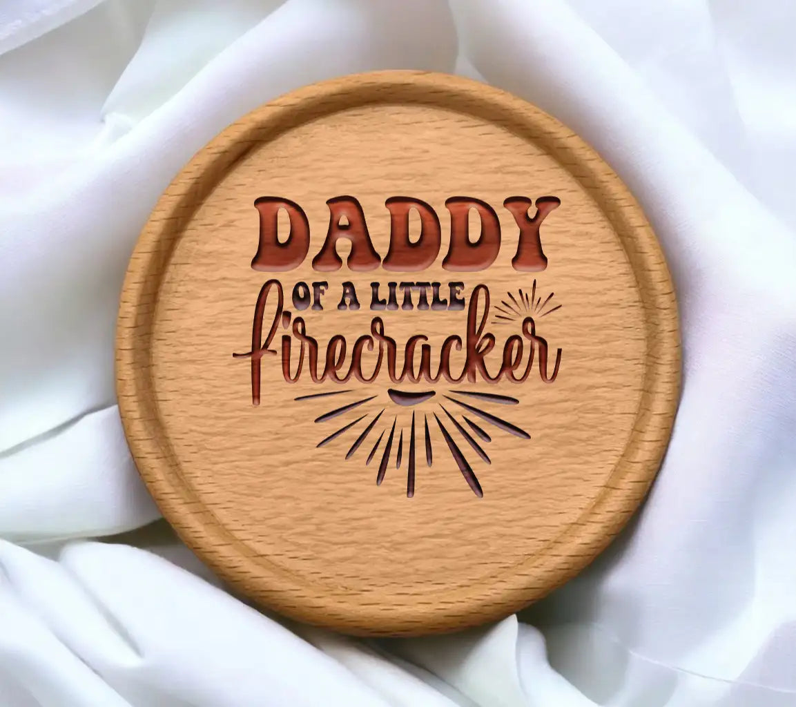 Red, White & Blue Daddy of a Little Firecracker SVG - Memorial Day Design SVG