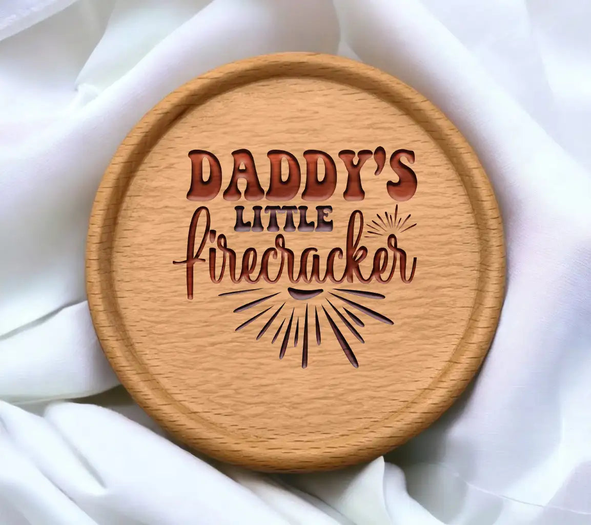 Daddys Little Firecracker - Red, White & Blue SVG for Memorial Day SVG