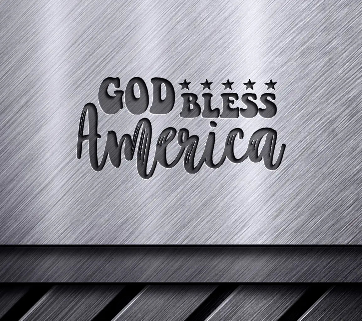 God Bless America Patriotic SVG - Red, White & Blue Design SVG