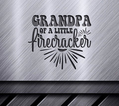 Grandpa of a Little Firecracker - Red, White & Blue SVG Design SVG