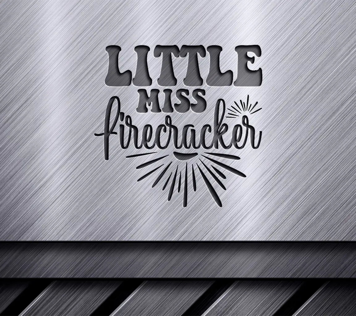 Little Miss Firecracker SVG - Red, White & Blue Patriotic Design SVG