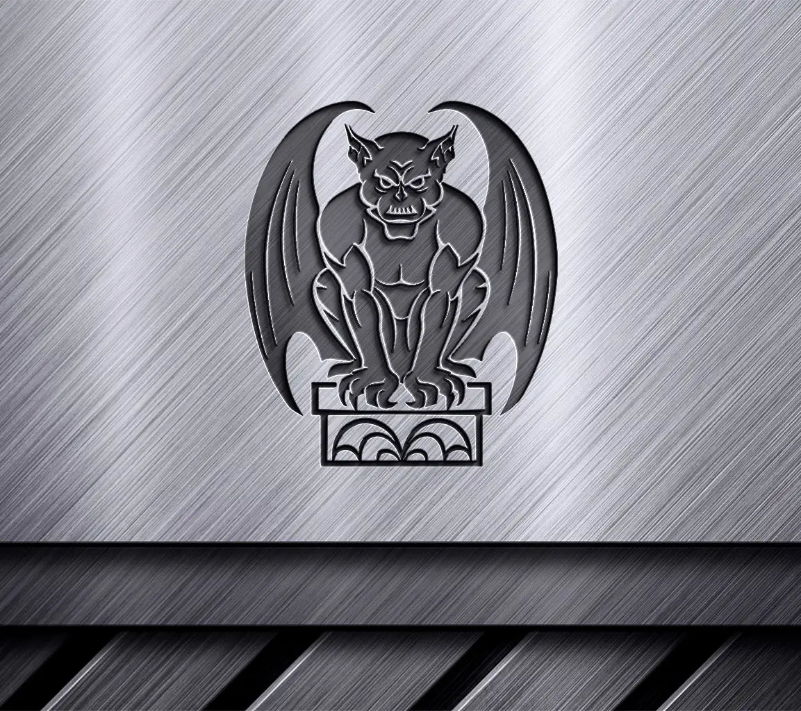 Menacing Gargoyle with Wings SVG -  Silhouette SVG